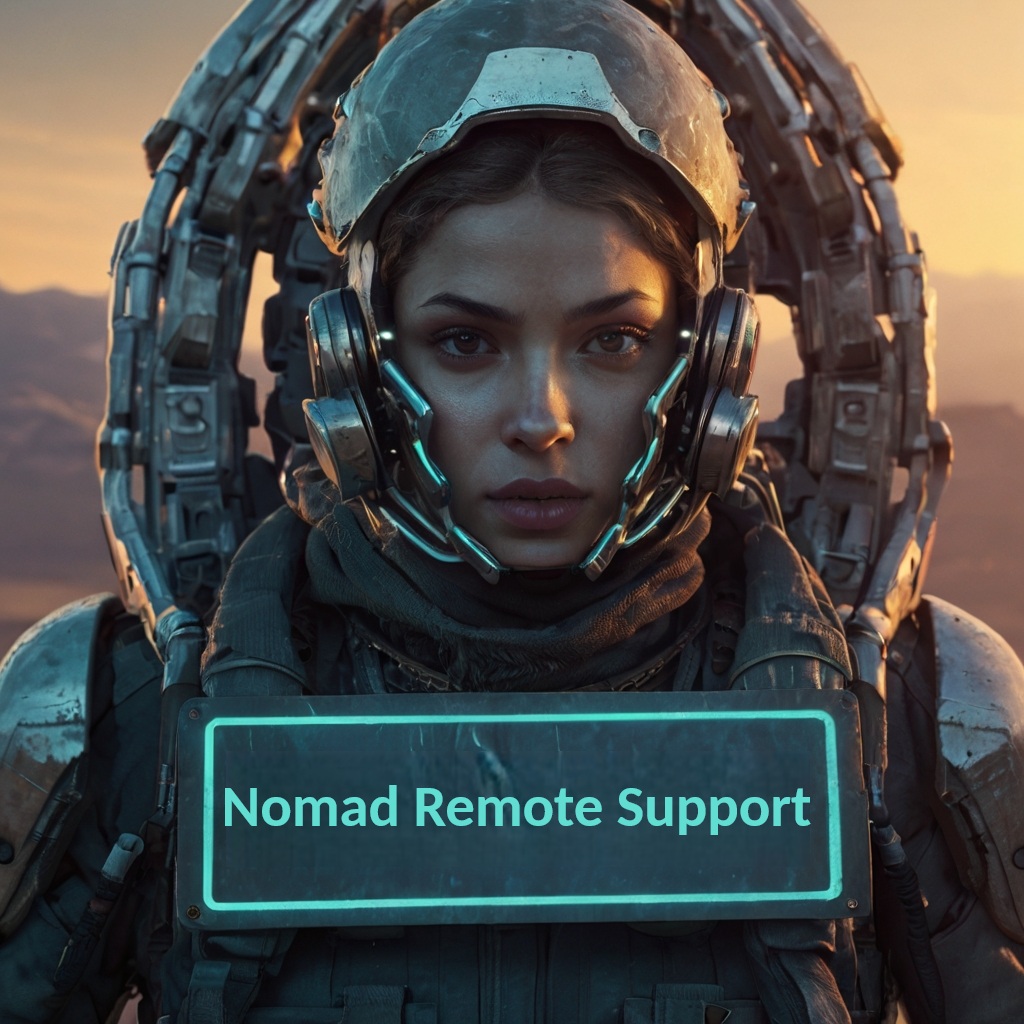 Leonardo_Kino_XL_Futuristic_Nomad_Remote_Support_Sign_Reliable_3